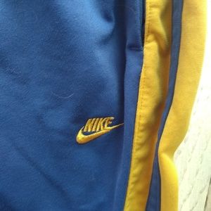 Nike Vintage sweat pants blue yellow strips